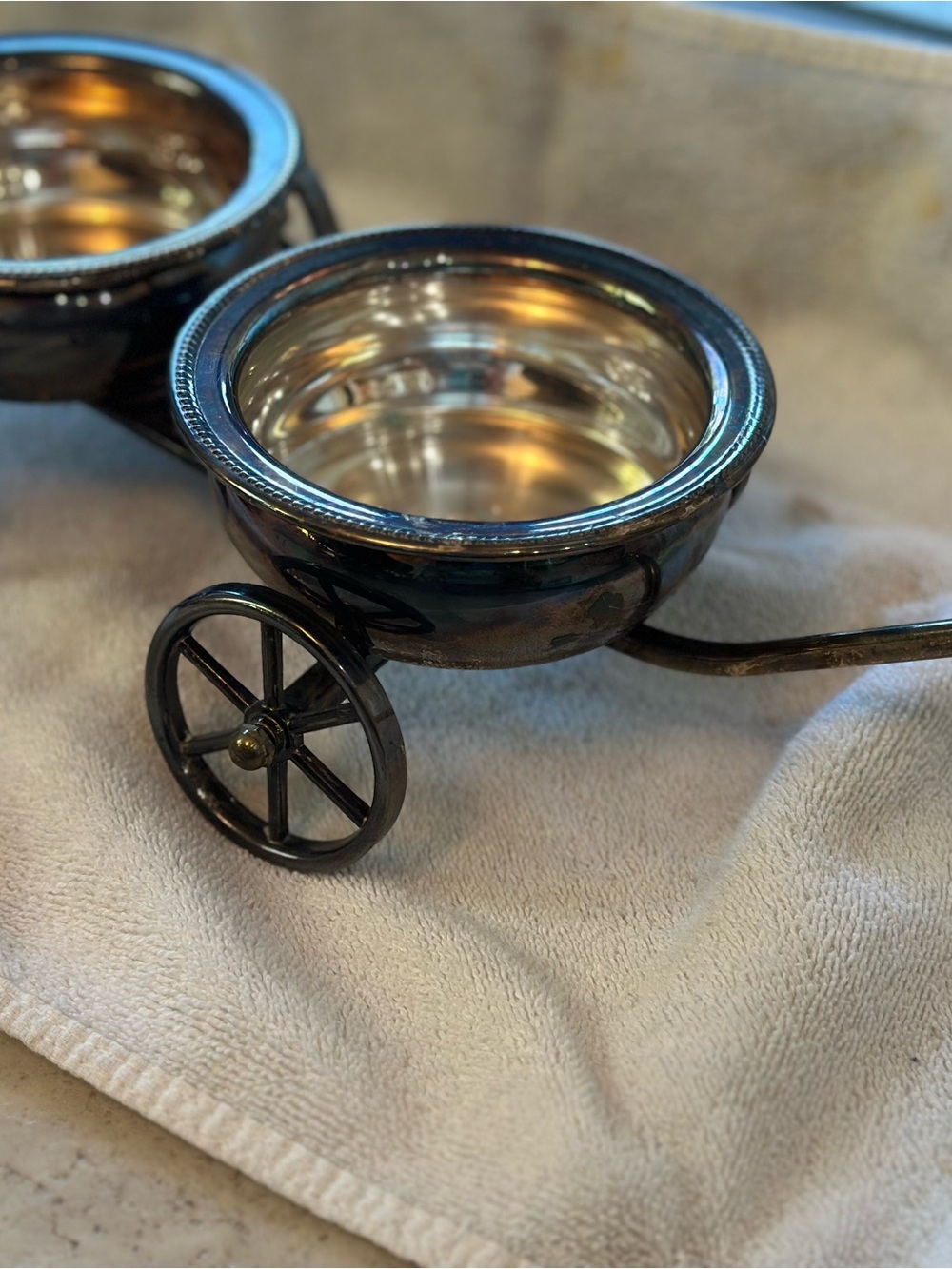 Vintage F. B. Rogers Silver Co. 1883 Silverplate Condiment Wagon